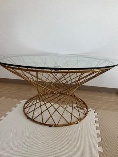 【美品】フランフラン　ガラステーブル