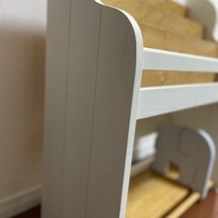 [取引完了]★動くぞうさん★国産ヒノキ使用★ハンドメイド★絵本棚 自然素材で安心★中古の画像