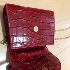 赤　バッグの画像