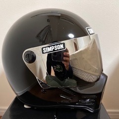 シンプソン　M30 SIMPSON スモーク　クローム　フルフェイス　ハーレーの画像