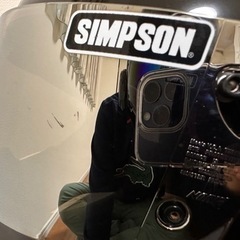 シンプソン　M30 SIMPSON スモーク　クローム　フルフェイス　ハーレーの画像