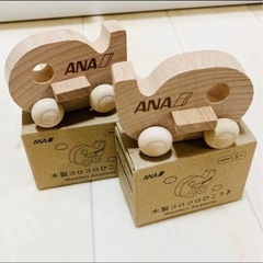 【新品】非売品　ANAオリジナル　木製コロコロひこうき　の画像