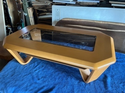 富士ファニチア　テーブル　天然木　120cm 70cm 座卓テーブル