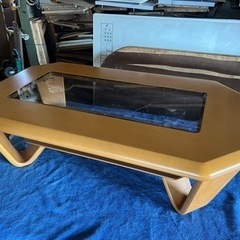 富士ファニチア　テーブル　天然木　120cm 70cm 座卓テーブル