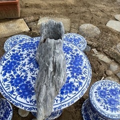 石の置物　花器の画像