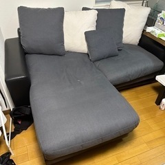 ニトリ　布張りカウチソファ(Sタイプキングダム3KD)