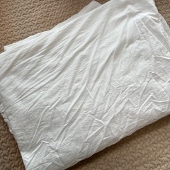 無印良品　シングルサイズ　洗いざらしシーツカバー（ホワイト）