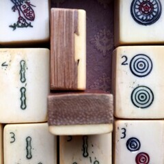麻雀牌　背竹牌　骨牌？の画像