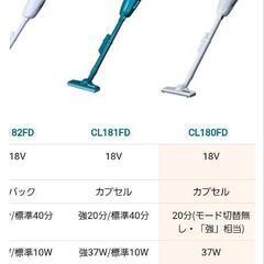 早い者勝ち【新品】マキタ 掃除機　18V　上位モデル　CL180FDRFWの画像