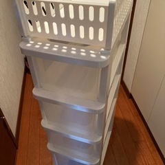 収納ケース　4段　プラスチックの画像