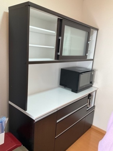 【ニトリ】食器棚 (レジューム 150TG-S DBR/150QH-R DBR)