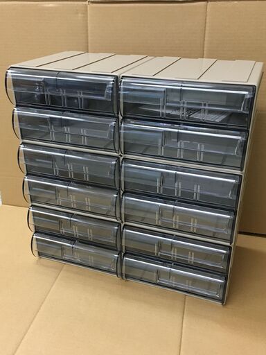 新品 パーツケース 小物入 道具箱 整理 整頓 電子部品 工具入れ サイズ 巾37Ｘ高さ37Ｘ奥行19cm