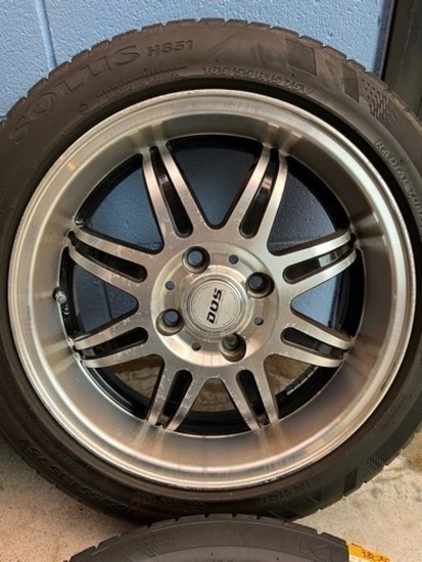 D.O.S.タイヤ付ホイール 165/55R15 5J +45 4穴 PCD100 4本セット