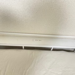 【セール】【配送可】ニトリ　二口コンセント付シングルベッドフレーム〈白〉の画像