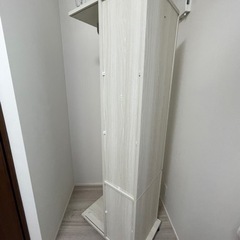 鏡付きハンガーラック付き　棚　中古の画像