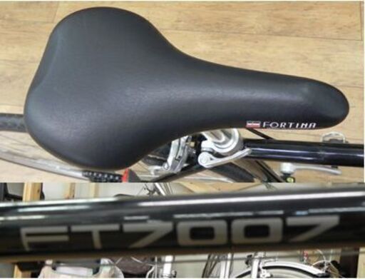 FORTINA クロスバイク 700C×28C 7段変速 KZ-FT7007 ブラック 黒 KYUZO 自転車 札幌 厚別店