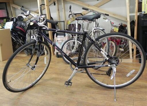 FORTINA クロスバイク 700C×28C 7段変速 KZ-FT7007 ブラック 黒 KYUZO 自転車 札幌 厚別店