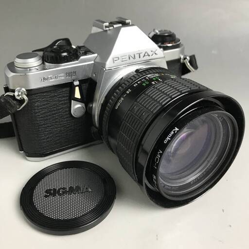 ut11/18　PENTAX ペンタックス ME super フィルムカメラ/レンズ　SIGMA ZOOM-u 1:2.8-3.5 f=28-50mm 一眼レフ　カメラ※現状品 ジャンク