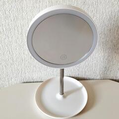 LEDライト付卓上ミラー、USB充電式