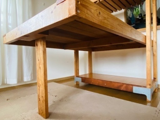 お渡し10月︎ワインラック付き 作業台 テーブル ワークテーブル