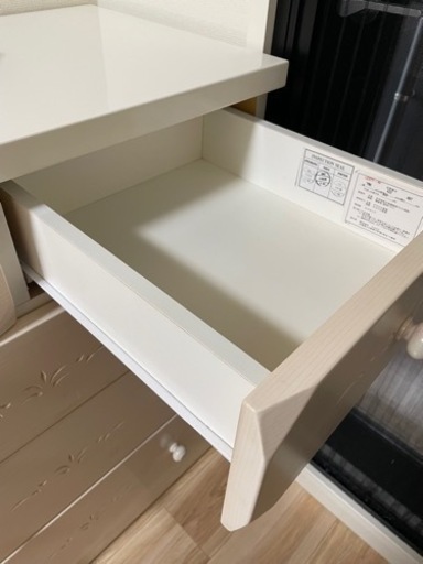【美品＆お値下げ！】ニトリ ハイチェスト カントリー調 姫系 ホワイト×薄ピンク【4/28までのお引き取り要！】