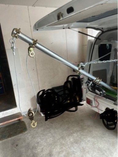 新品ハッチクレーン　100kgまでのボートなど。