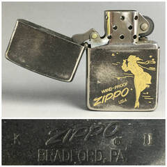 🔷🔶🔷ut11/22 希少 ZIPPO ジッポー 1986年製 VARGA GIRL オイルライター WIND-PROOF 喫煙具 煙草 ジッポ※動作不良　ジャンク🔷🔶🔷