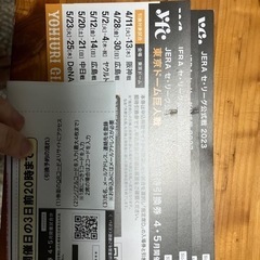 東京ドーム 巨人戦 指定席D 4枚セット！