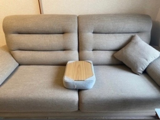 【早い者勝ち】ニトリ3人用布張りソファ(NポケットA12 H-LO DR-BE) 商品コード 1146467