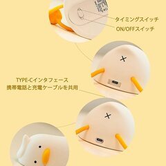 新品たくさん在庫　アヒル ランプ ナイトライト 間接照明 枕元 寝室夜間 授乳用 目に優しい テーブルライト タイマー設定 タッチセンサー USB充電 暖光 室内照明用 省エネ 雰囲気作り カワイイの画像