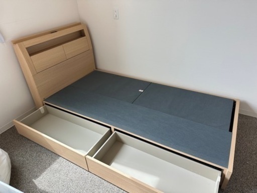 シングルベッドフレーム　引き出し式　錦之堂インターナショナル