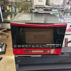 万代店メ　日立 過熱水蒸気オーブンレンジ 33L 2014年製】  ヘルシーシェフ MRO-NV100 パールレッド ヘルシー調理