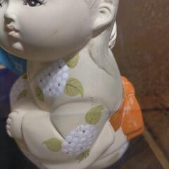 博多人形　男の子　女の子　水色　白の画像