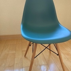 北欧風シンプルシェル型チェア2脚/白とネイビーブルーの画像