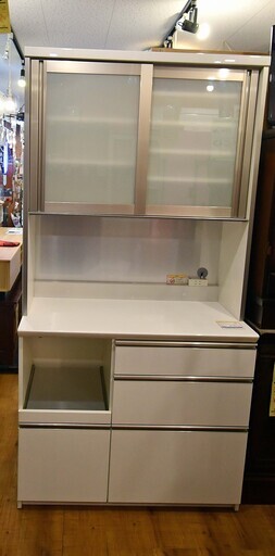 ●綺麗！パモウナ　キッチンボード●近郊配送可(^^♪●pamouna 食器棚　中古品●相模原　横浜　神奈川