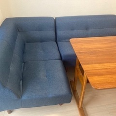 ダイニングソファセット（テーブル、ソファ）4点の画像