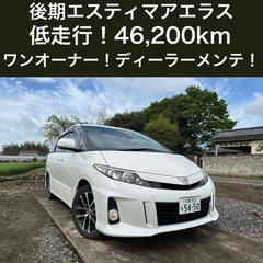 【低走行・後期】ワンオーナー・ディーラーメンテ　エスティマ　アエラス　
