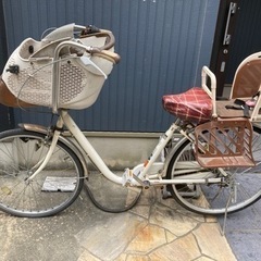 引き取り限定:岡山】3人乗り対応、子供乗せ自転車