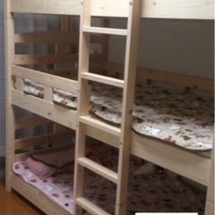 取引先決定しました】ヒノキの三段ベット