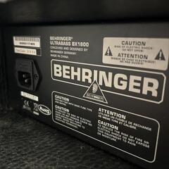 BEHRINGER Ultrabass BX1800　ベースアンプの画像