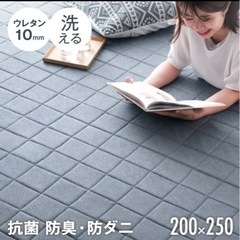 新品　洗えるキルトラグ