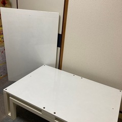 ダイニングテーブル 白 こたつの画像