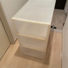 【無料】無印良品 クリアケース 3個の画像