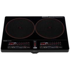 山善 YEK-1456G 2口IH調理器 ブラック