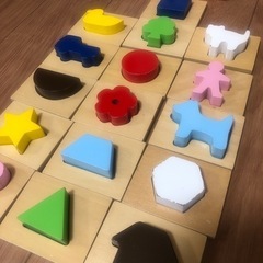 木製玩具 型はめ コマ ハイメス hapeブロック 木のおもちゃセットの画像
