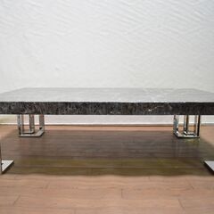 ヤ取終了8/5】≪yw624≫ 大理石風 ローテーブル 幅約132cm/高