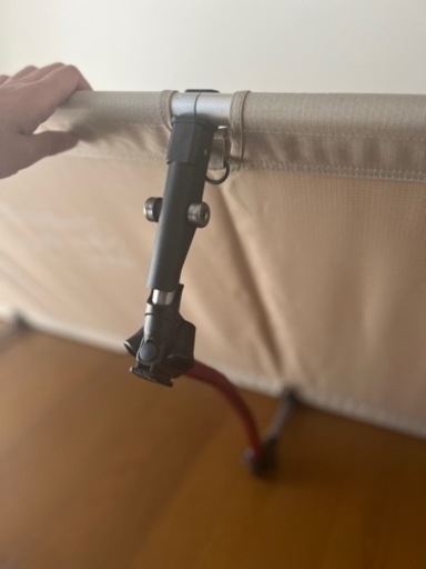 お話中です。　コット　キャンプベット　ネイチャーハイク