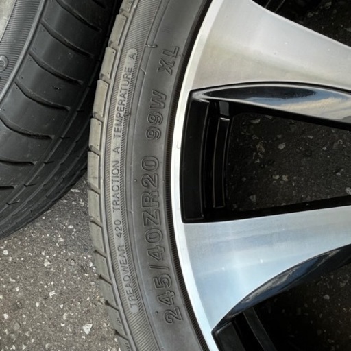 【美品】レイズ 20×8J 30 245/40R20