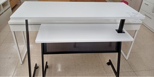 ★ジモティ割あり★  デスク 白 H100×D48×W120 クリーニング済み TJ470