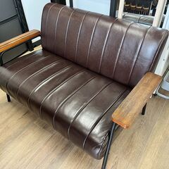 ニトリ ソファ ソファー 2人掛け Nシールド ステイン ブラウン